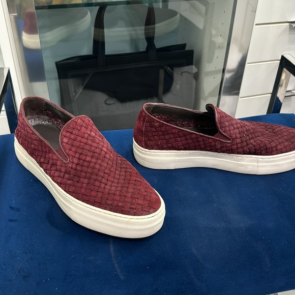 Men’s slip on shoes-Maroon - Picture 3 of 5